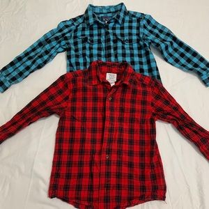 5t boys button up shirts-2pack